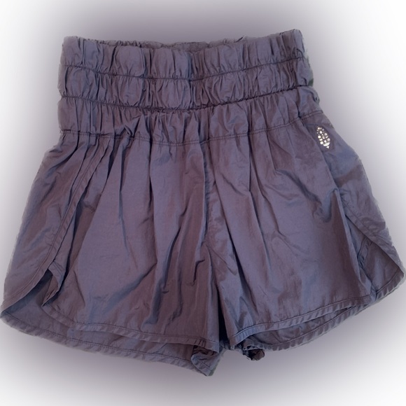 Free People FP Movement Shorts High Triple Elastic Waist Women’s M Medium Purple - Picture 1 of 8